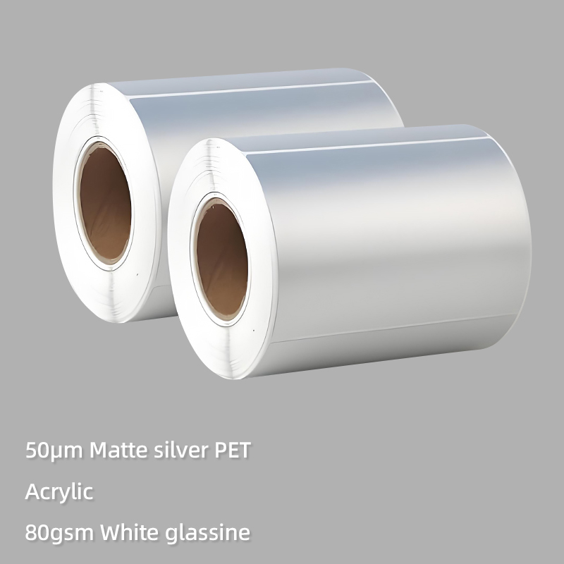 HCH-HCT1008 OEM Matte Silver PET Label Material